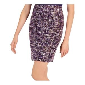 NWT Ann Taylor Purple Tweed Lined Skirt | 6P